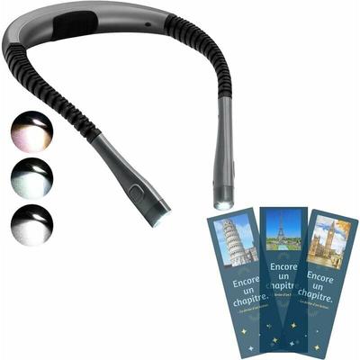 Glocusent Wiederaufladbare Nacken-Leselampe, Lampe zum Lesen im Bett, 3 Farben, 6 Image