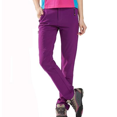 Women's Hiking Pants Trousers Summer Outdoor Sunscreen UV Resistant Breathable Quick Dry Pants / Trousers Bottoms Violet Black Spandex Camping / Hiking Fishing Hiking M L XL XXL XXXL