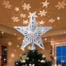 Christmas Tree Star, 4m Usb Christmas Star Light Up With Led Snowflake Projector Lamp, 2 In 1