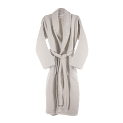 WellHome - Bademantel L/XL Bienenwaben 100% Baumwolle in Beige Image
