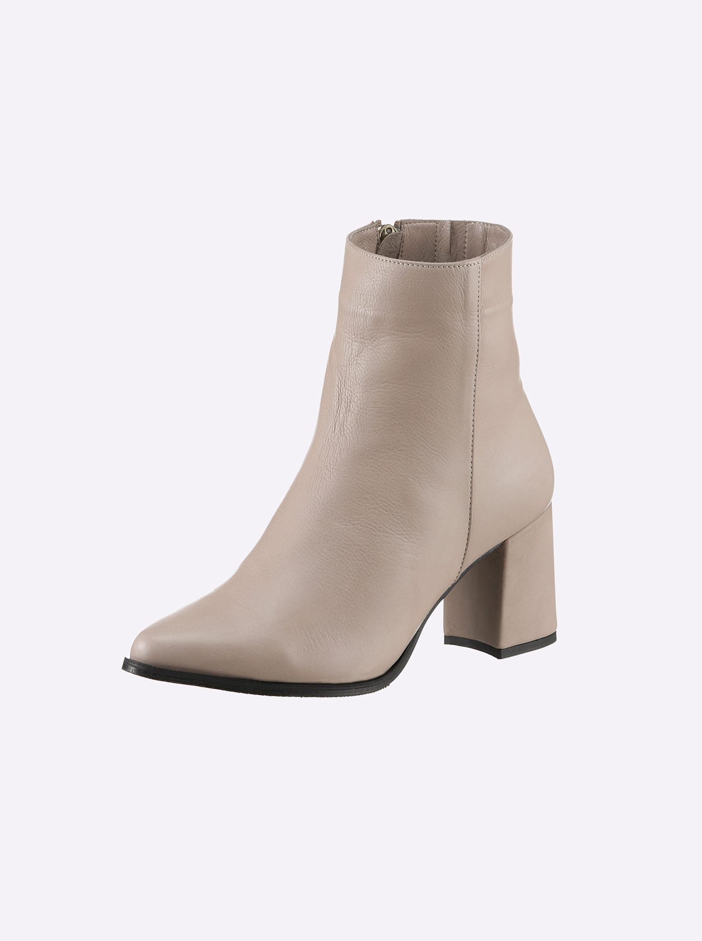 Stiefelette ANDREA CONTI, Damen, Gr. 37, beige (nude), Leder, Nubukleder, Rindsleder, Schuhe