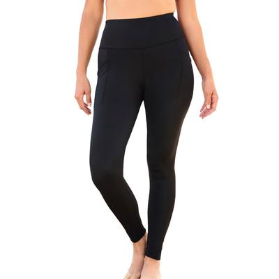 Plus Size Women's High-Waist Legging with Pockets by Swim 365 in Black (Size 20)