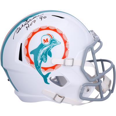 Von Bob Griese signierter Riddell Speed Replica-Helm aus dem Jahr 1972 mit der Aufschrift „H.o.F. '90“ von den Miami Dolphins Image