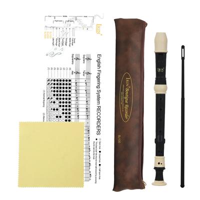 TEMU Irin Baroque Recorder Woodwind Instrument Soprano Vertical Flute Beginner Gift With Fingering Chart Eid Al-adha Mubarak