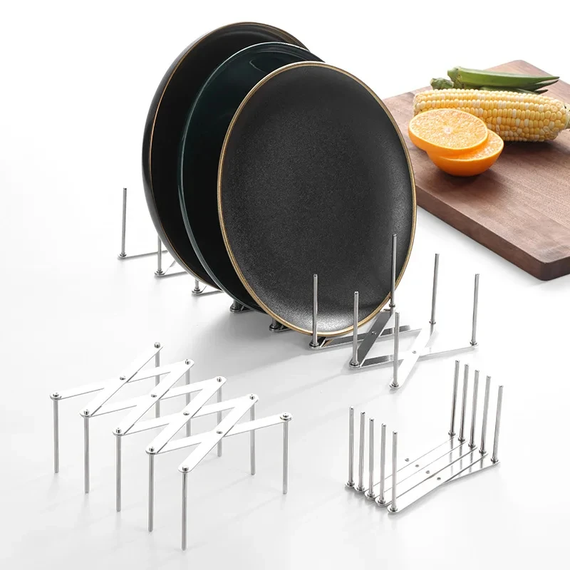 1Pc Pieghevole Piatto Da Cucina Scolapiatti Stoviglie Organizzatore di Stoccaggio Vassoio Piatto Asciugatura Scaffale Tazze Espositore Scolapiatti Supporto