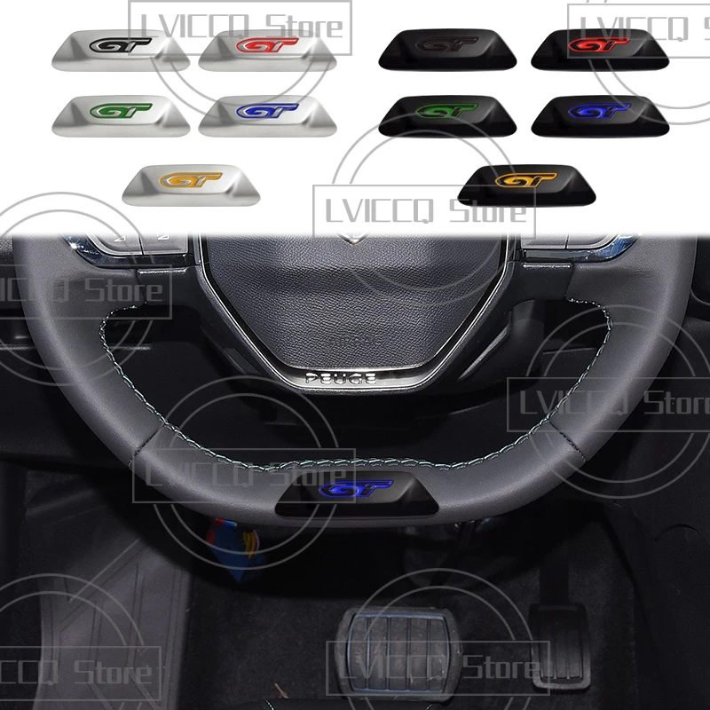 Autocollant intérieur de volant de voiture, Badge GT de style automobile, pour Peugeot 3008 4008 508 5008 308 PHEV, autocollants, accessoires automobiles