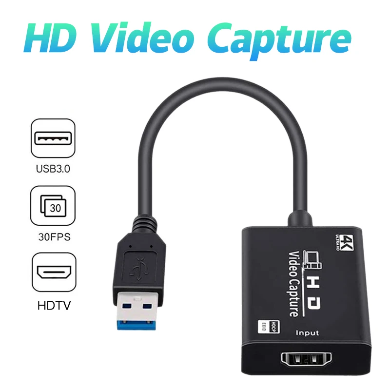 4K Video Capture Card HDTV zu USB Game Recording Box für PC Computer Kamera Live Stream Record Meeting Image