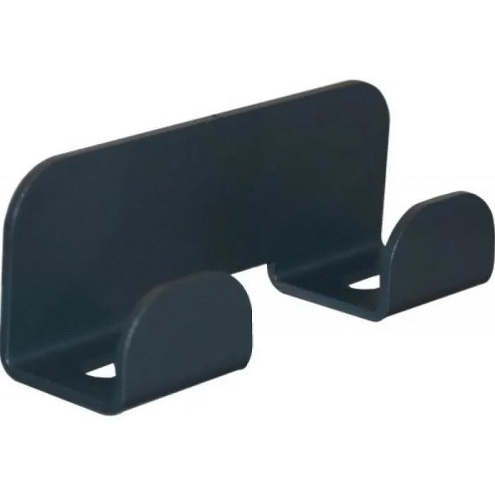 Patère magnétique double noir RAL9005 finetexture DEVISMES 12180/9005FT