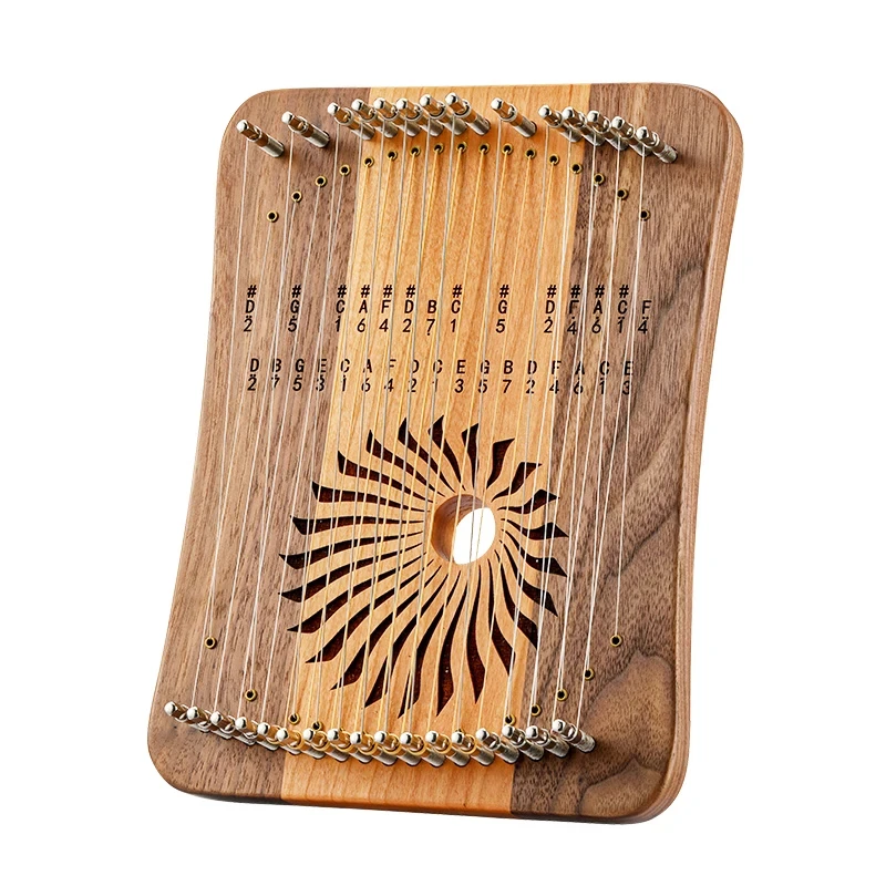 Hluru Leier 31 Saiten Mini Daumen Kalyre 17 Kalimba Saiten Finger Harfe Holz Kreative Finger Leier Anfänger Musikinstrument Image