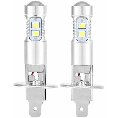 Scheinwerferlampen, 2x H1 6000K Ultra White 100W Abblendlicht-LED-Scheinwerferlampen-Kit