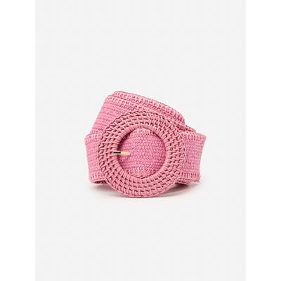 J.McLaughlin Women's Popie Grasscloth Belt Pink, Size Medium/Large