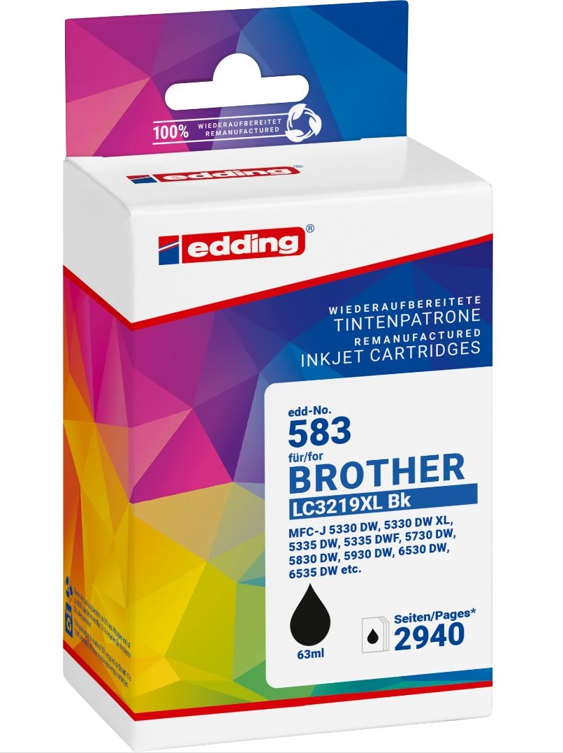 edding Druckerpatrone ersetzt Brother LC3219XLBk black Image