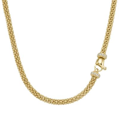 Smart Jewel - Collier Himbeerkette mit Zirkonia Steinen, Silber 925 Ketten 1 ct Gold