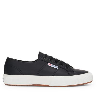 Superga 2750 Nappa Lea - Black F Avorio Trainers