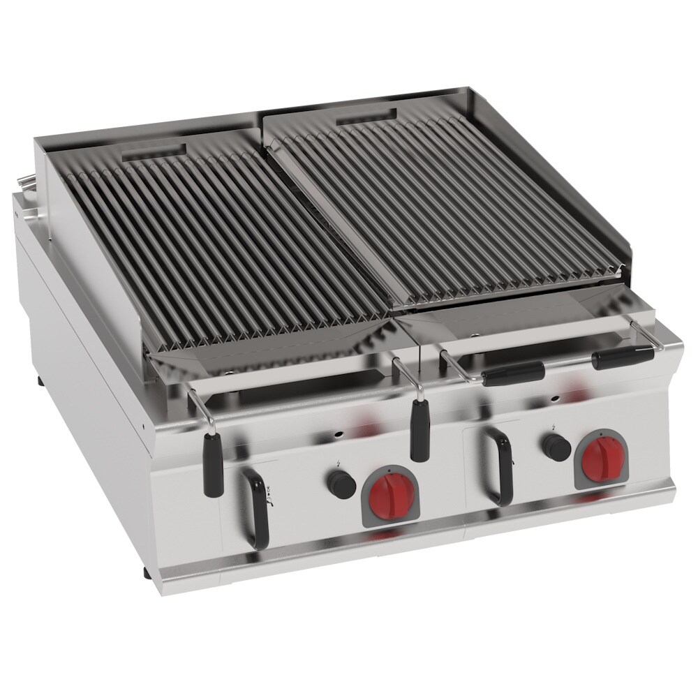 EURAST - Lavastein-gasgrill auftisch - 800x900x280 mm - 20 Kw - 47502313 Image