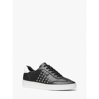 Michael Kors Scotty Grommeted Leather Sneaker Black 6