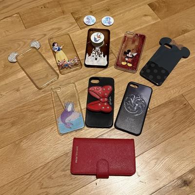 Michael Kors Cell Phones & Accessories | Lot Of 9 - Iphone 7 / Iphone 8 / Iphone Se Cases + 2 Pop Sockets | Color: Black/Red | Size: Os