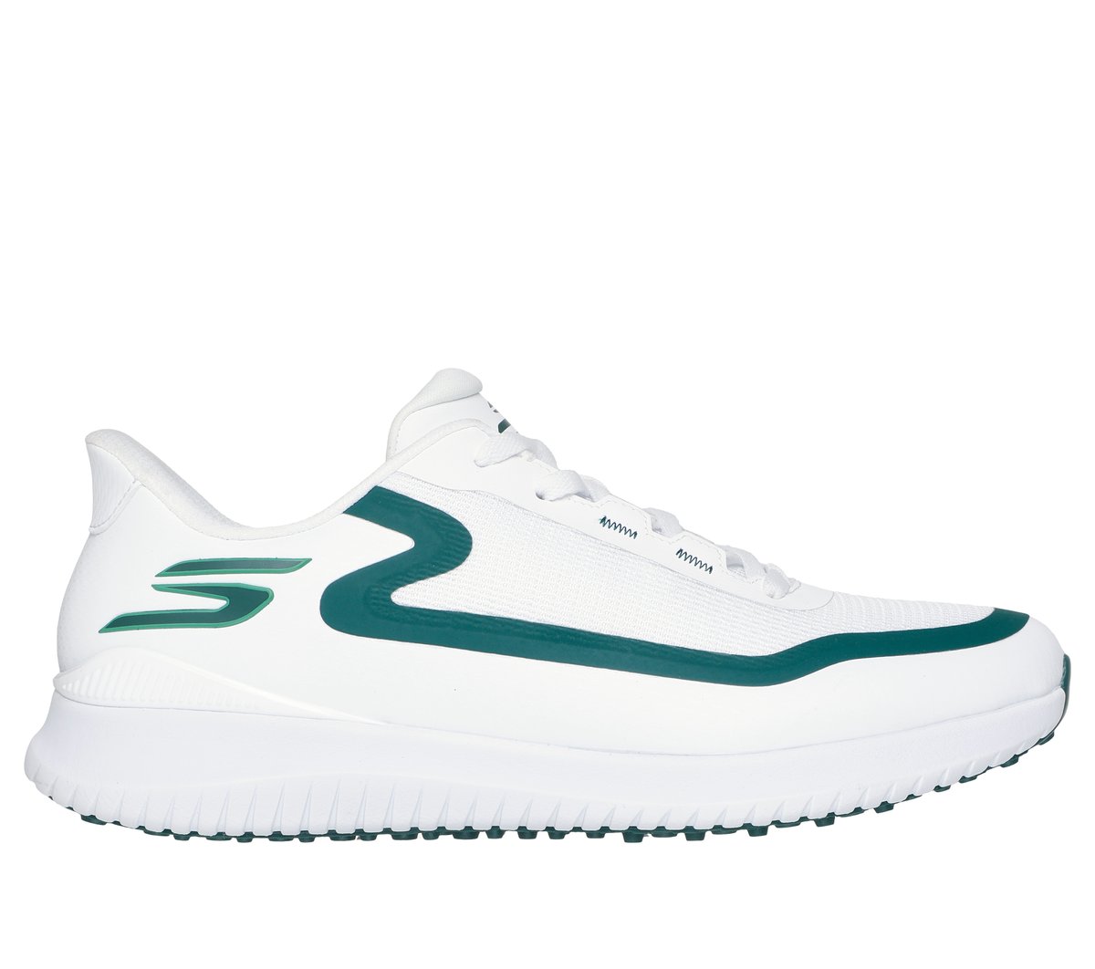 Skechers Men's Slip-ins: GO GOLF Flight Shoes | Size 10.5 | White/Green | Synthetic/Textile