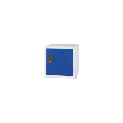 CEHA Büro- und Schließfachwürfel 38 x 38 cm mit Gestell in lichtgrau und Tür in enzianblau Image