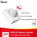 SONOFF PIR3-RF sensore di movimento corpo umano senza fili modulo di rilevamento movimento sensore PIR a infrarossi sistema di allarme di sicurezza App eWeLink