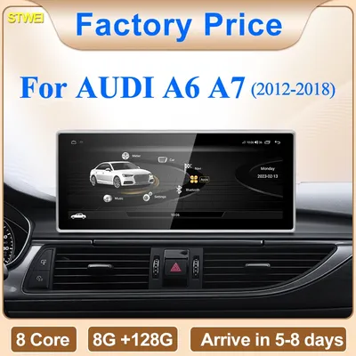 Factory Price 8G 128G 10.25inch Wireless Carplay AUTO For AUDI 2012-2018 Year A6 A7 C7 Car Multimedia Screen Gps Navigation