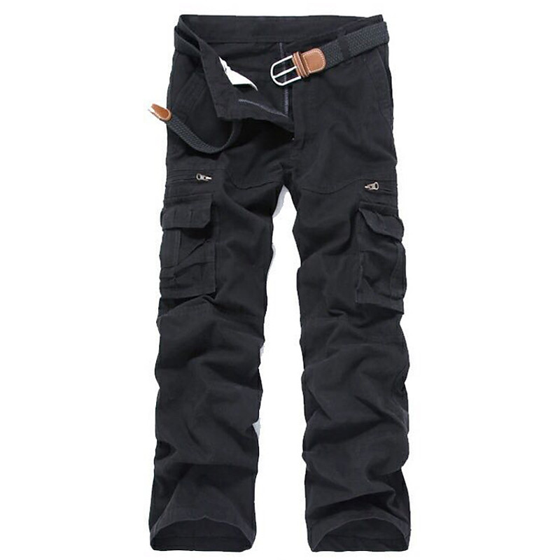 Men's Cargo Pants Hiking Pants Trousers Work Pants Camo Summer Spring Winter Outdoor Ripstop Soft Wear Resistance Breathable Pants / Trousers Bottoms Dark Grey Black Cotton Hunting Fishing Climbing