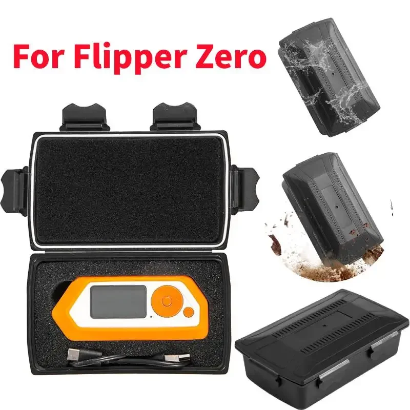 Für Flipper Zero Game Console harte wasserdichte Trage tasche mit Trennwand schicht stoß feste Schutz box für den Außenbereich Image