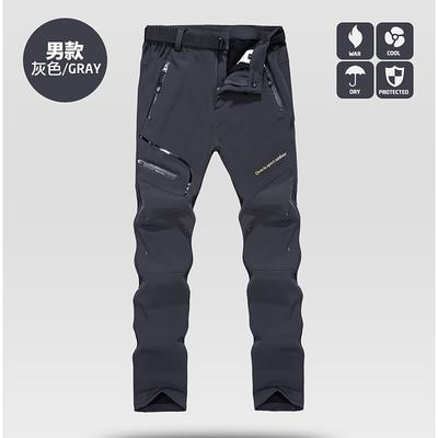 women's outdoor windproof waterproof hiking mountain ski snow pants, soft shell fleece lined trousers#0926f-blue,us m