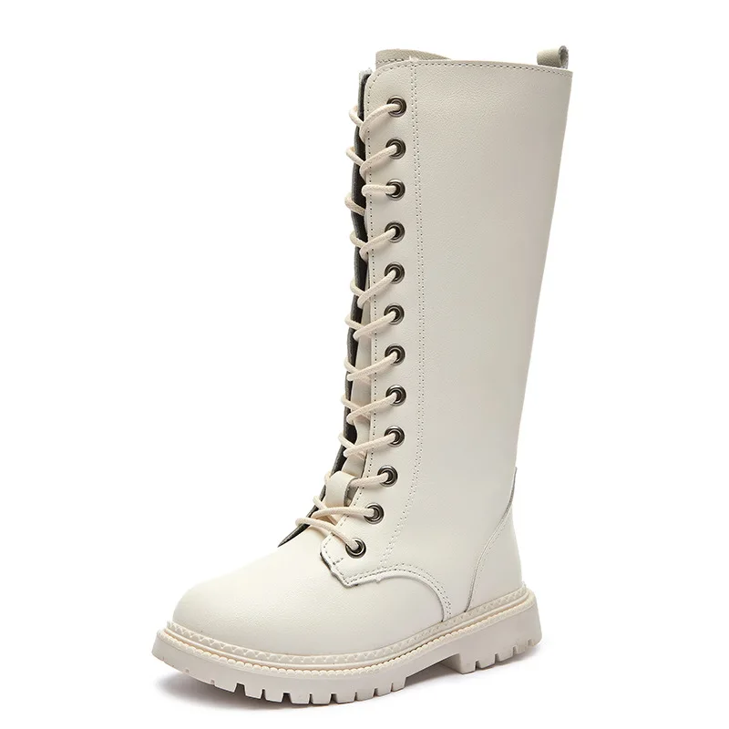 Herbst Neue Mädchen Lange Stiefel Hohe Einzigen Stiefel Prinzessin Pu Leder Stiefel Art Und Weise Heiße Wasserdichte Kühlen Alle-spiel 27-37 kinder Schuhe