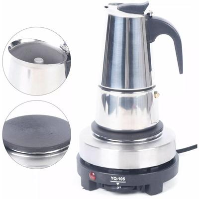 Gojoy - Espressokocher Kaffeebereiter Espressomaschine Edelstahl Elektrisch Kaffeekanne 4 Tassen