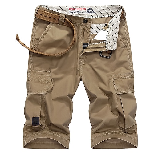 Herren Cargoshorts Arbeitshosen Wandershorts Sommer Frühling Außen Leicht Weich Bequem Atmungsaktiv Unterteile Schwarz Burgund Angeln Klettern Strand 30 31 32 33 34 Image