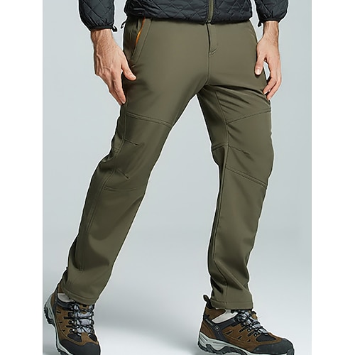 Herren Wanderhosen Wintermantel Softshellhosen Winter Herbst Außen Thermowarm Fleece-Futter Winddicht Multi-Pocket Armeegrün Schwarz Camping / Wandern Jagd Angeln M L XL XXL XXXL Image