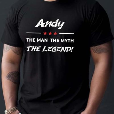 TEMU Men's Print T-shirt, Casual Crew Neck Short Sleeve Tee, 100% Polyester Knit Fabric, Stretch, Regular Fit, Summer Geometric-pattern Top - 150gsm Image
