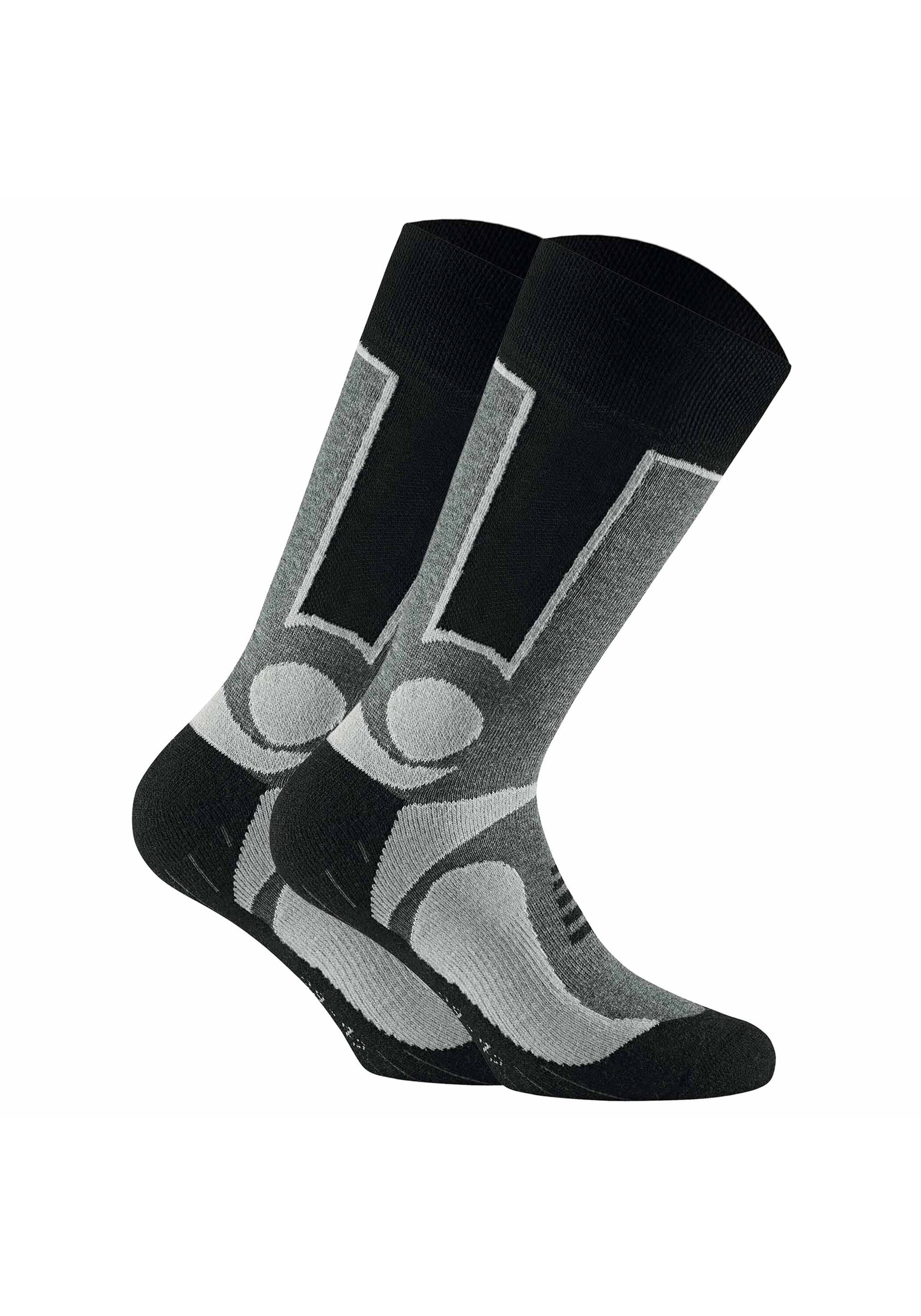 Kurzsocken ROHNER SOCKS "Socken trekking 2-er pack 2er Pack", Herren, Gr. 35-38, grau, Obermaterial: 38% Baumwolle CO. 25% Wolle mw. 25% Polyacryl PAN. 10% Polyamid PA. 2% Elasthan EL., Socken
