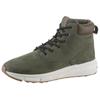 Schnürboots TOMMY HILFIGER "LIGHT HILIFIGER NBK HYBRID BOOT", Herren, Gr. 42, grün (khaki), Nubukleder, Lederimitat, kontrastfarbene Details, sportlich, Schuhe, Freizeitschuh, Boots, Schnürschuh mit gepolstertem Schaftrand