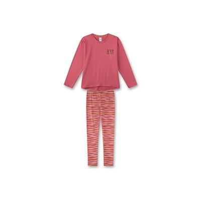 Schlafanzug SANETTA "Pyjama", Kinder, Gr. 140, pink (rosa, orange), Obermaterial: 100% Baumwolle CO., Homewear-Sets