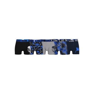 Boxershorts CR7 "Boxershort CR7 Boys Trunk 5-pack 5er Pack", Kinder, Gr. 104, bunt (schwarz, blau, grau), Obermaterial: 