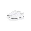 Sneaker CALVIN KLEIN JEANS "BOLD VULC FLATF LOW LTH IN", Damen, Gr. 37, schwarz-weiß (weiß, schwarz), Leder, unifarben mit Farbeinsatz, sportlich, Schuhe, Halbschuh, Schnürschuh, Freizeitschuh mit CK-Logo an der Ferse