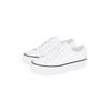 Sneaker CALVIN KLEIN JEANS "BOLD VULC FLATF LOW LTH IN", Damen, Gr. 42, schwarz-weiß (weiß, schwarz), Leder, unifarben mit Farbeinsatz, sportlich, Schuhe, Halbschuh, Schnürschuh, Freizeitschuh mit CK-Logo an der Ferse
