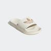 Badesandale ADIDAS ORIGINALS "LITE ADILETTE", Gr. 43, weiß (sanftes weiß, warm sandstone, warm sandstone), Synthetik, sportlich, Schuhe