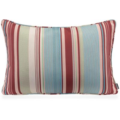 Dekokissen H.O.C.K. "Milane", bunt (bordeaux, hellblau, rose, gestreift), B:40cm H:10cm L:60cm, Polyester, Baumwolle, Dekokissen_Sitzkissen_Kissenhüllen, mit Streifen, Kissenhülle mit Füllung, 1 Stück Image