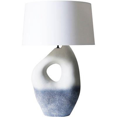 SALESFEVER Tischleuchte "Keramik", blau (blau, weiß), H: 69,00cm, Lampen, mit handbemalter Keramik-Basis Image
