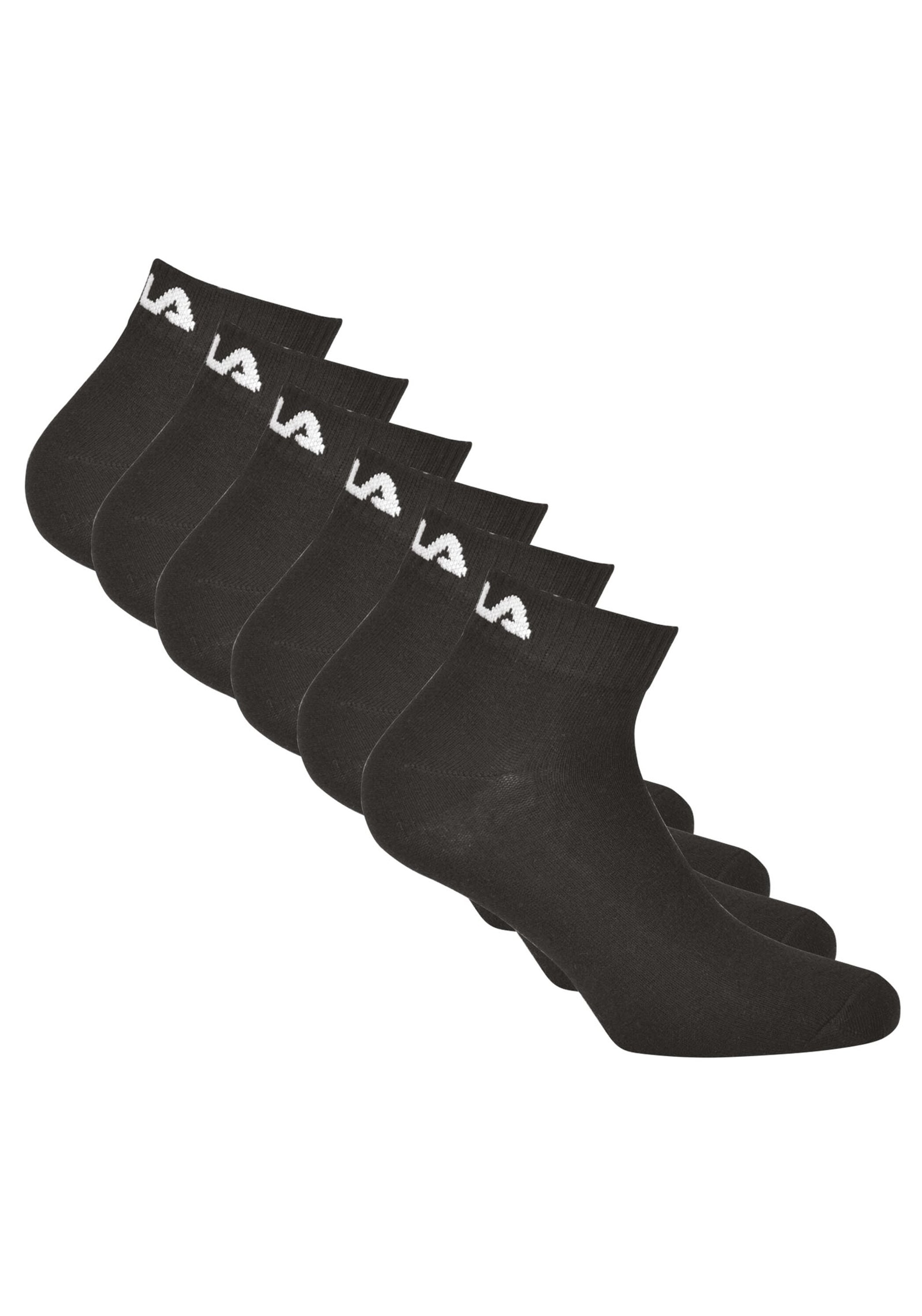 Kurzsocken FILA "Socken 6er Pack", Herren, Gr. 35-38, schwarz, Obermaterial: 75% Baumwolle CO. 23% Polyester PES. 2% Elasthan EL., Socken