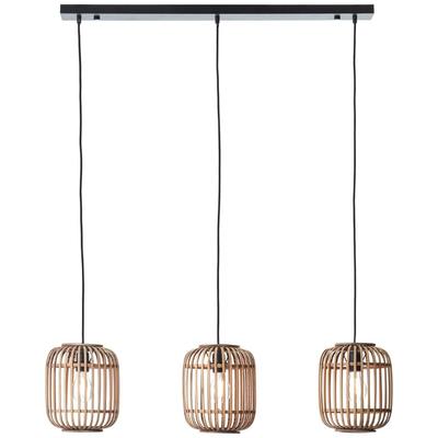 BRILLIANT Pendelleuchte "Woodrow", braun (hellbraun), H: 125cm, Lampen, Bambus Lampe, Nature-Style, 130 x 105 cm, E27 Image