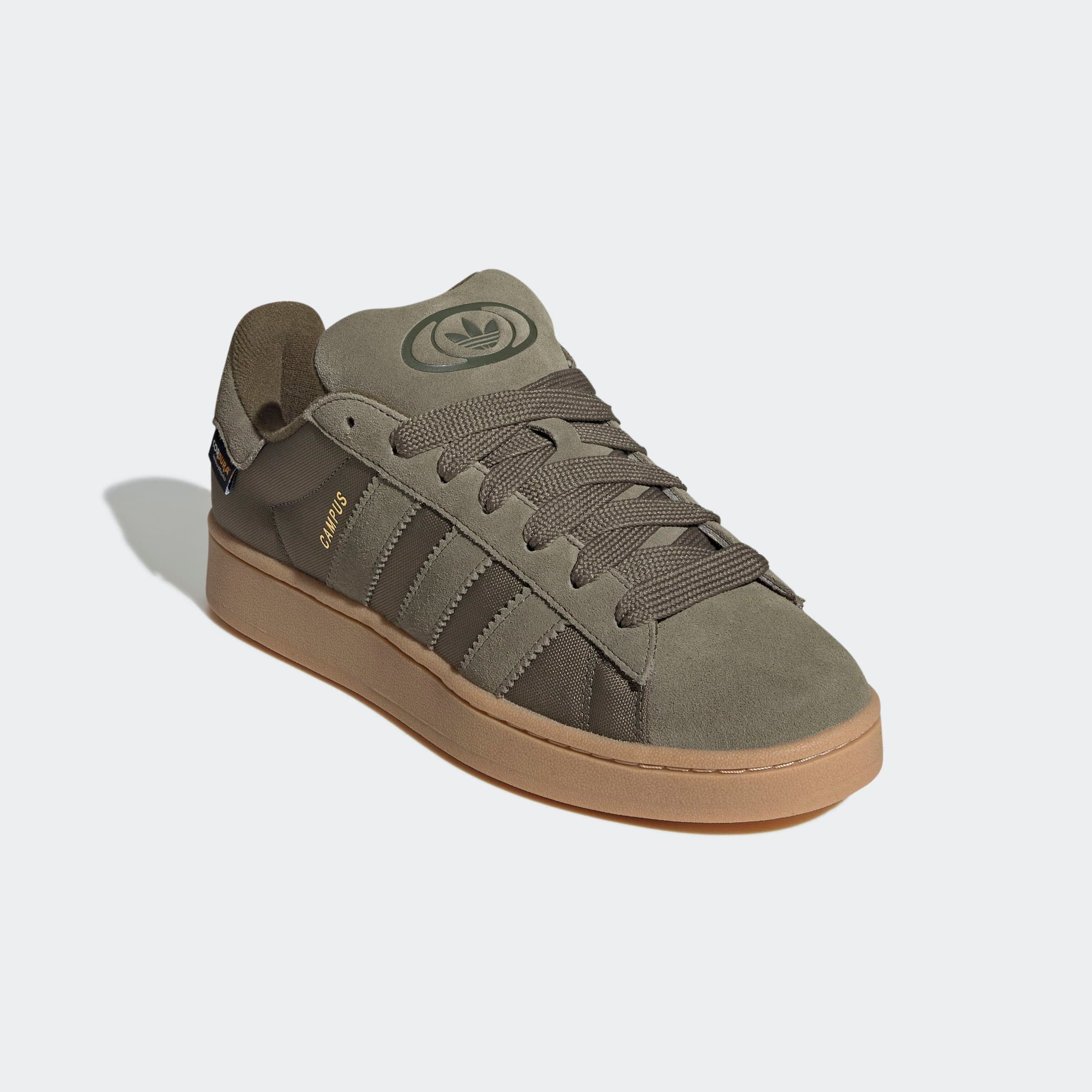 Sneaker ADIDAS ORIGINALS "CAMPUS 00S", Herren, Gr. 46, grün (olive strata, olive strata, shadow olive), Leder, Textil, Schuhe Sneaker