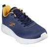 Sneaker SKECHERS "Bobs Sport™ B Flex – Chill Edge", Herren, Gr. 45, blau (navy, orange), Mesh, Lederimitat, kontrastfarbene Details, sportlich, Schuhe, Chunky Sneaker, Schnürschuhe in veganer Verarbeitung