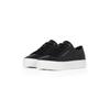 Sneaker CALVIN KLEIN JEANS "BOLD VULC FLATF LOW LTH IN", Damen, Gr. 39, schwarz-weiß (schwarz, weiß), Leder, unifarben, sportlich, Schuhe, Halbschuh, Schnürschuh, Freizeitschuh mit CK-Logo an der Ferse