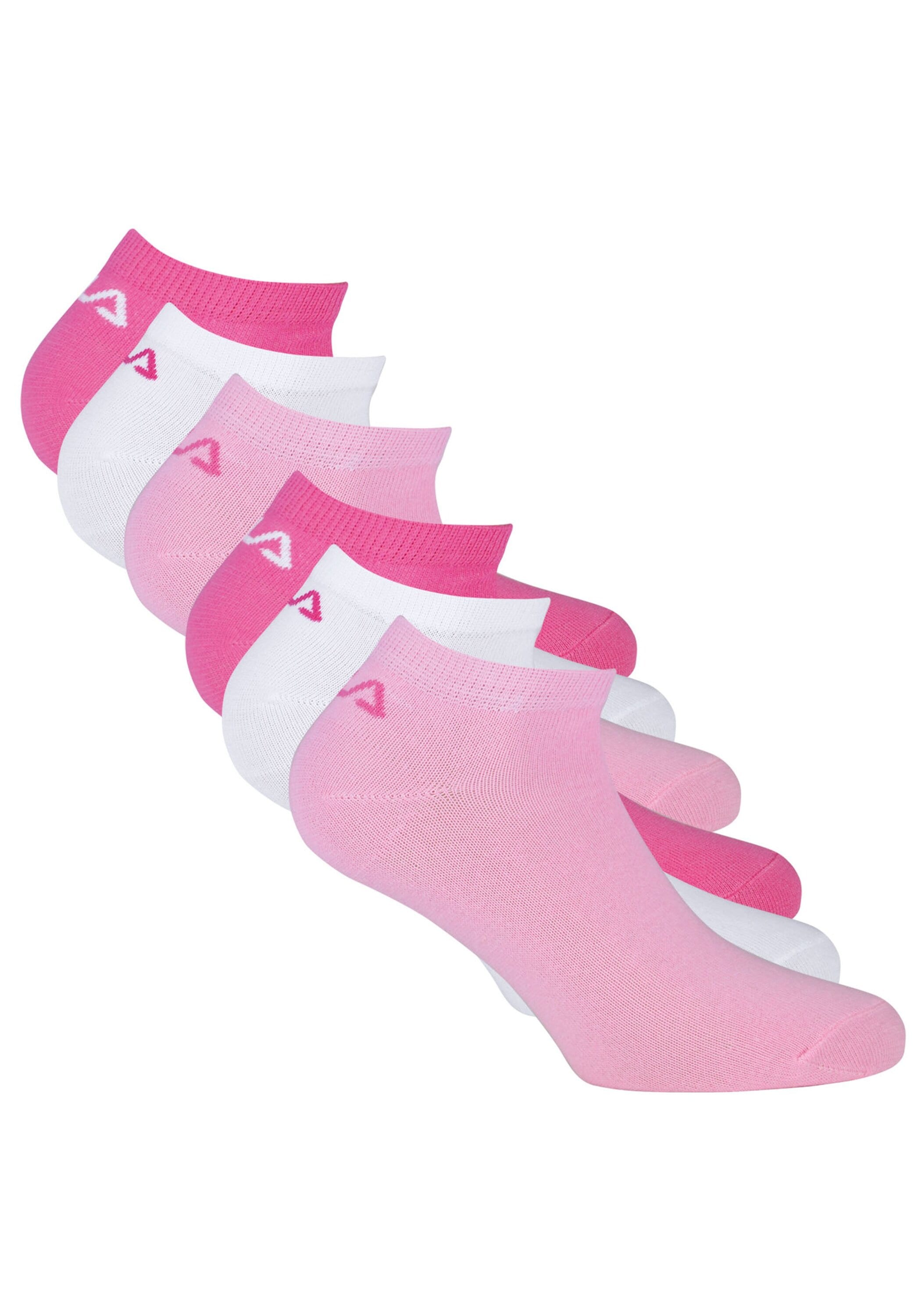 Sneakersocken FILA "Socken 6er Pack", Damen, Gr. 35-38, pink (pink panther), Obermaterial: 75% Baumwolle CO. 23% Polyester PES. 2% Elasthan EL., Socken Sneakersocken