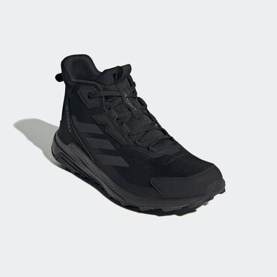 Wanderschuh ADIDAS TERREX "TERREX ANYLANDER MID", Gr. 43, schwarz (core schwarz, core schwarz, grau four), Textil, sportlich, Schuhe Image