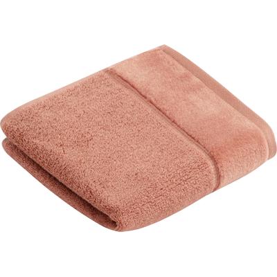 Gästehandtuch VOSSEN "Pure", rot (rot wood), B:40cm L:60cm, Frottier, Obermaterial: 100% Baumwolle, Handtücher (Packung), im Set, Baumwolle & VEGAN, mit eleganter Veloursbordüre Image
